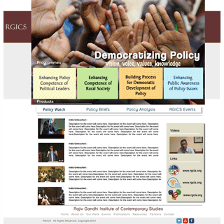 Website Design<br>Client: Rajiv Gandhi Foundation