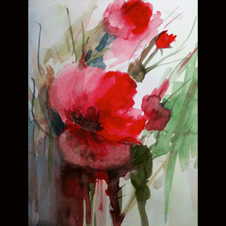 Roses in water color